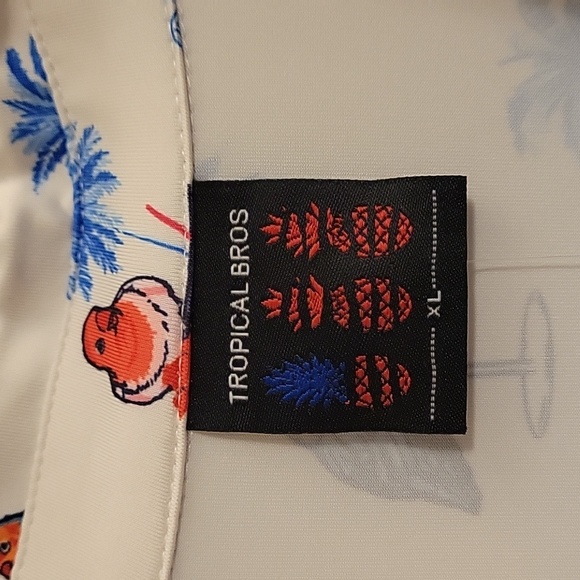 Tropical Bros Polo Shirt - White - XL - Picture 5 of 16